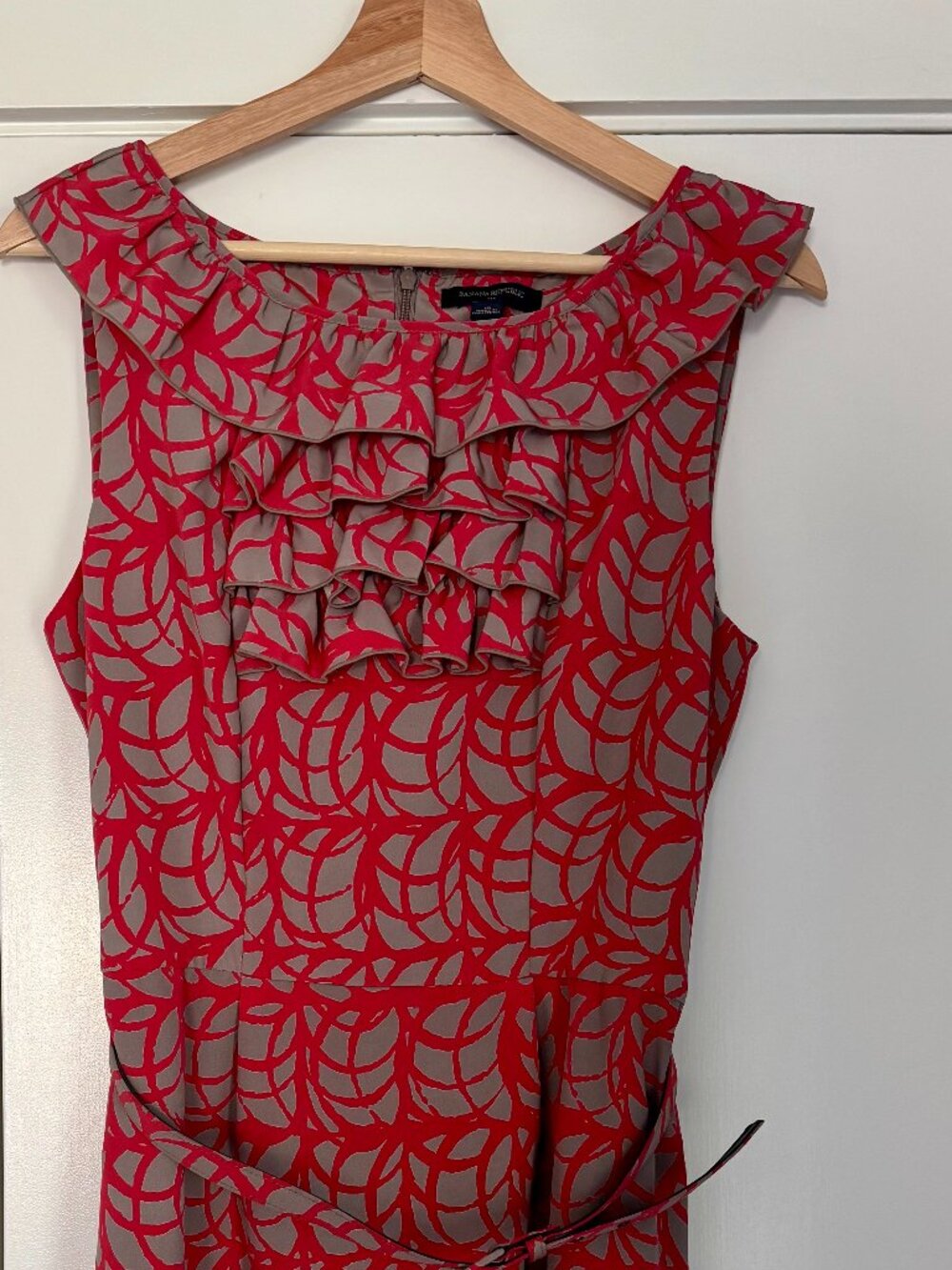 Banana Republic ruffled bib sheath dress, Size 10